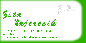 zita majercsik business card